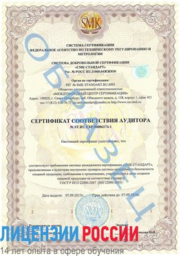 Образец сертификата соответствия аудитора №ST.RU.EXP.00006174-1 Краснознаменск Сертификат ISO 22000